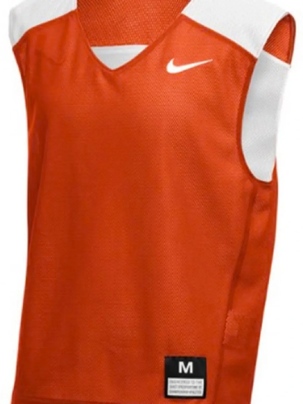 NWT Nike Reversible Orange/ White Athletic Mesh Jersey